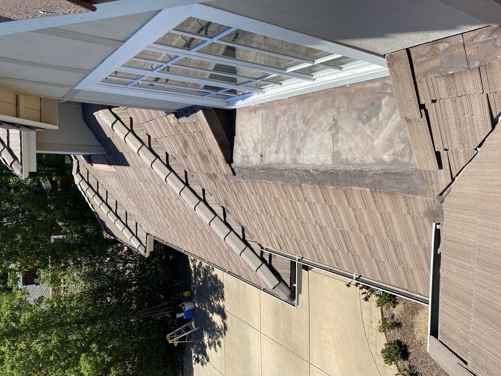 After — Cupertino flat concrete tile roof clean after wash service