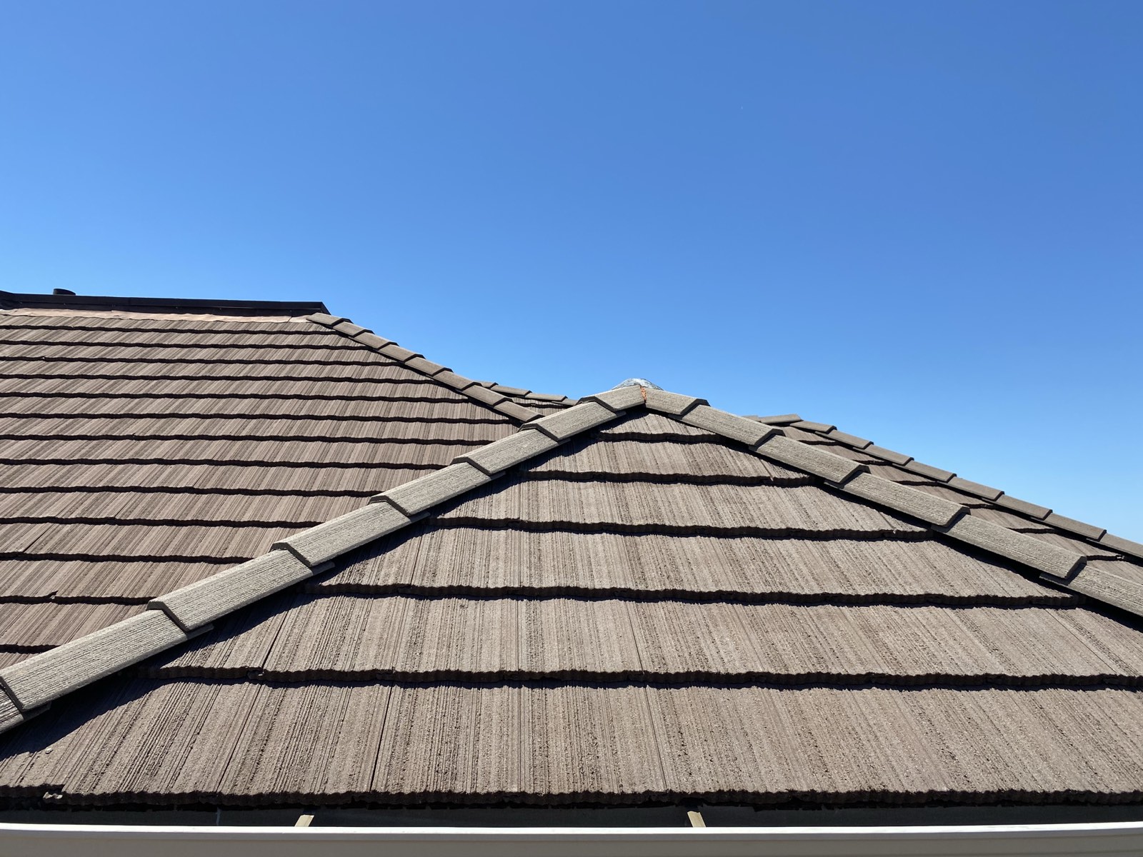 After — Cupertino tile roof fully cleaned, no lichen or moss remaining