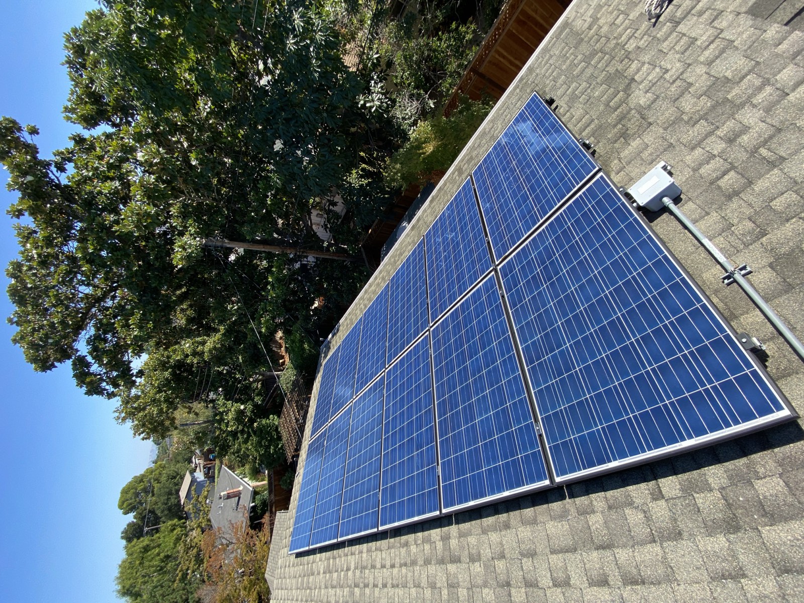 After — Cupertino solar panels clean, glass clear after deionized wash
