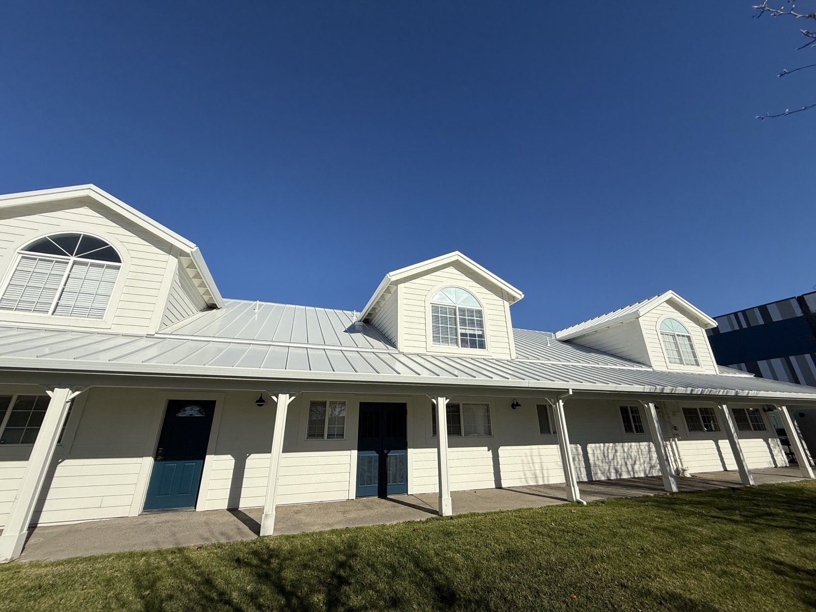 After — Fremont standing seam roof seams clear, panels clean