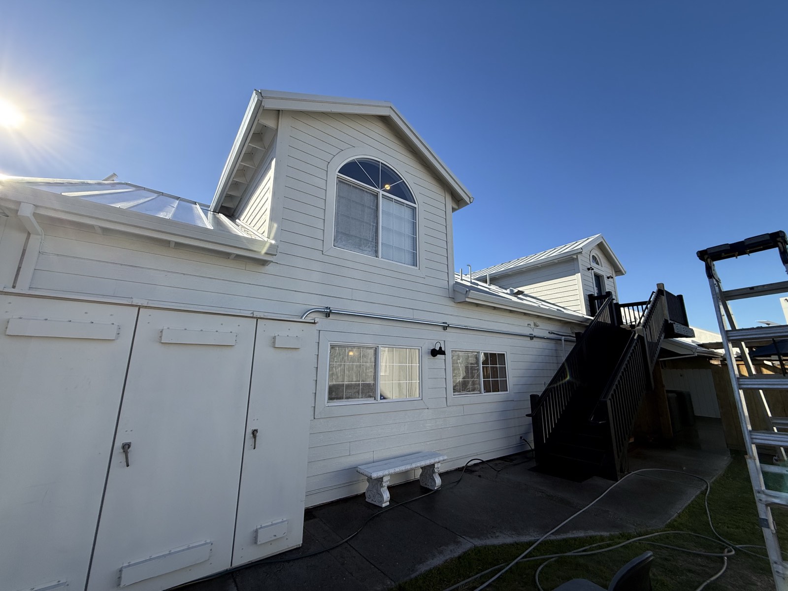 After — Fremont metal roof bird dropping stains fully removed
