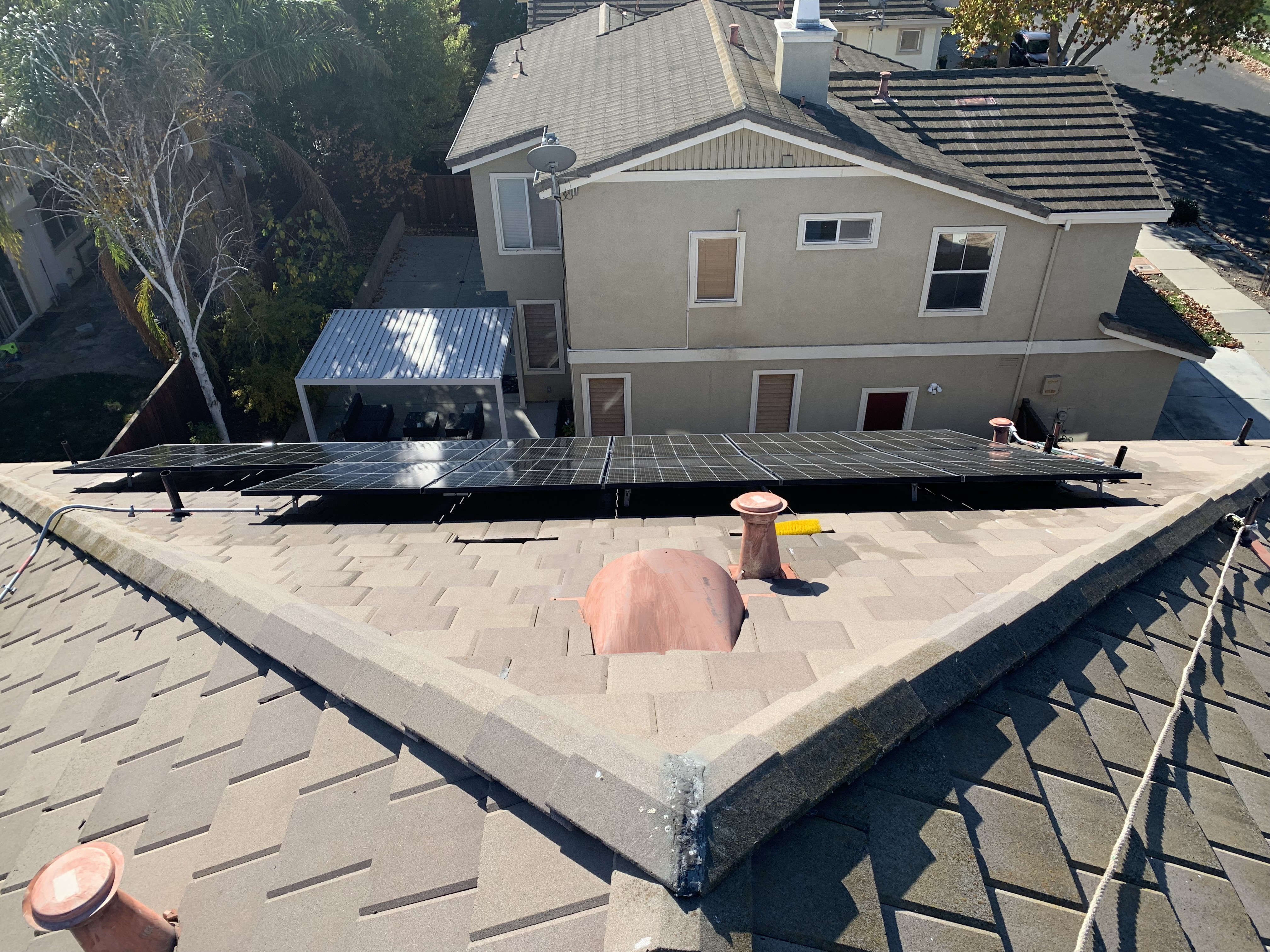 After — Livermore solar panel row clean, output recovered