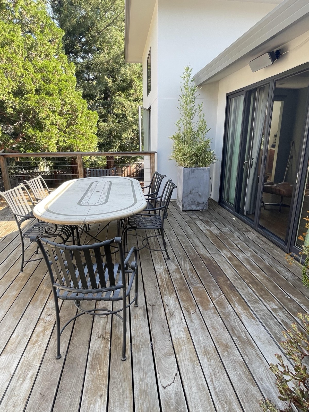 Before — Los Gatos ipe deck surface showing full extent of weathering