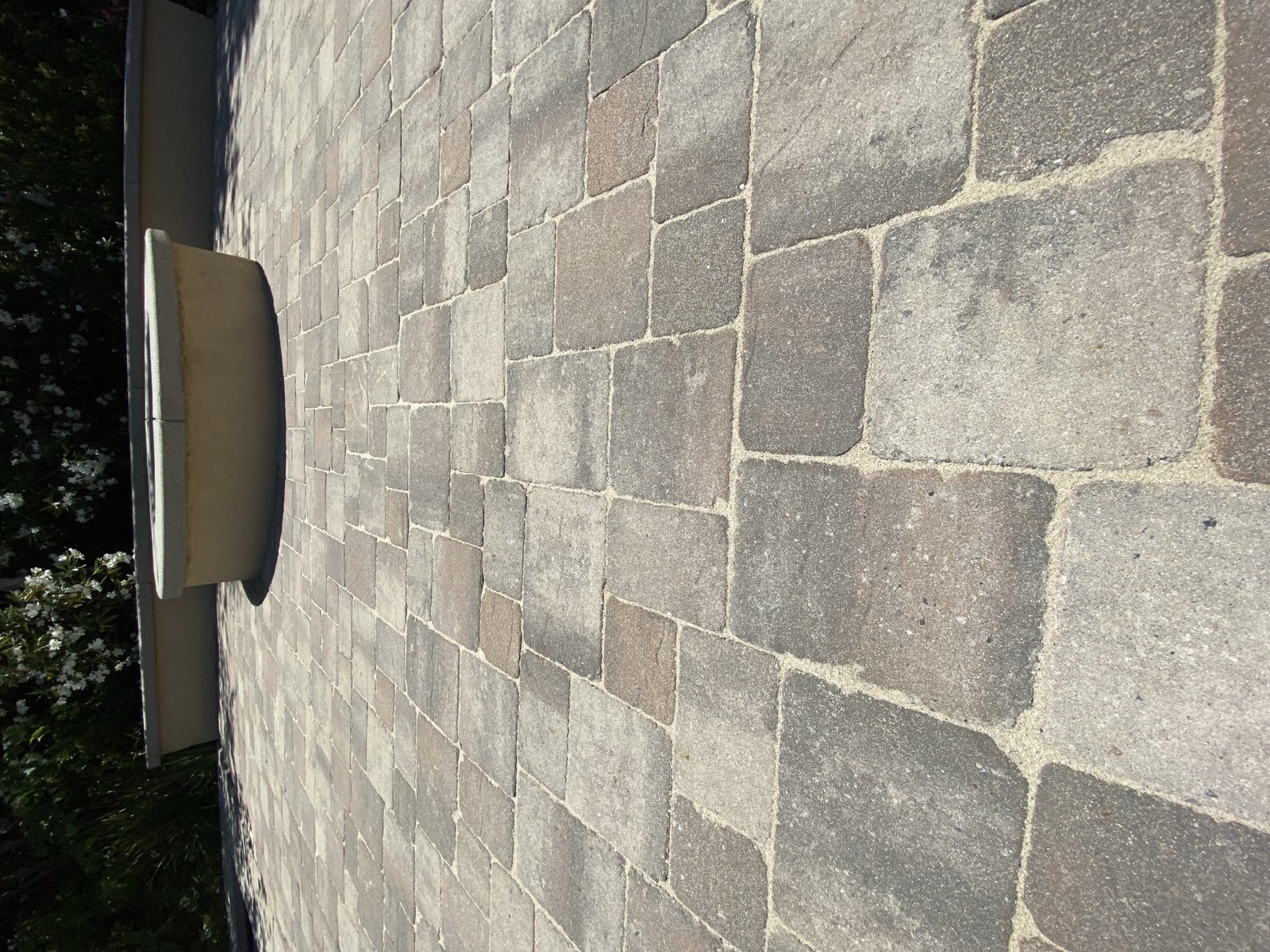 After — Los Gatos driveway pavers washed clean and resanded