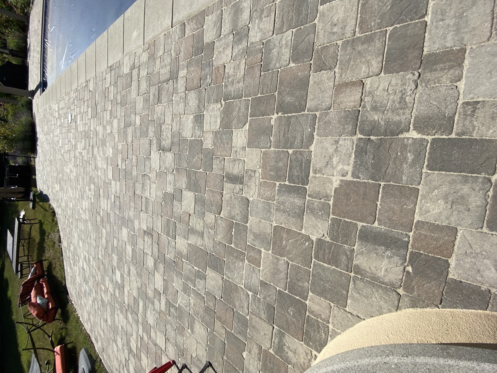After — Los Gatos paver cleaning and resanding project complete