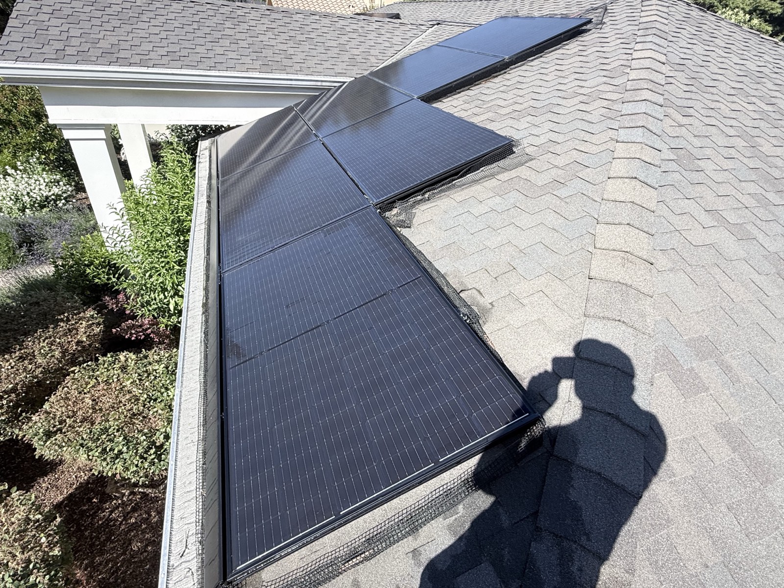 After — Menlo Park solar panels cleaned, glass clear and spot-free