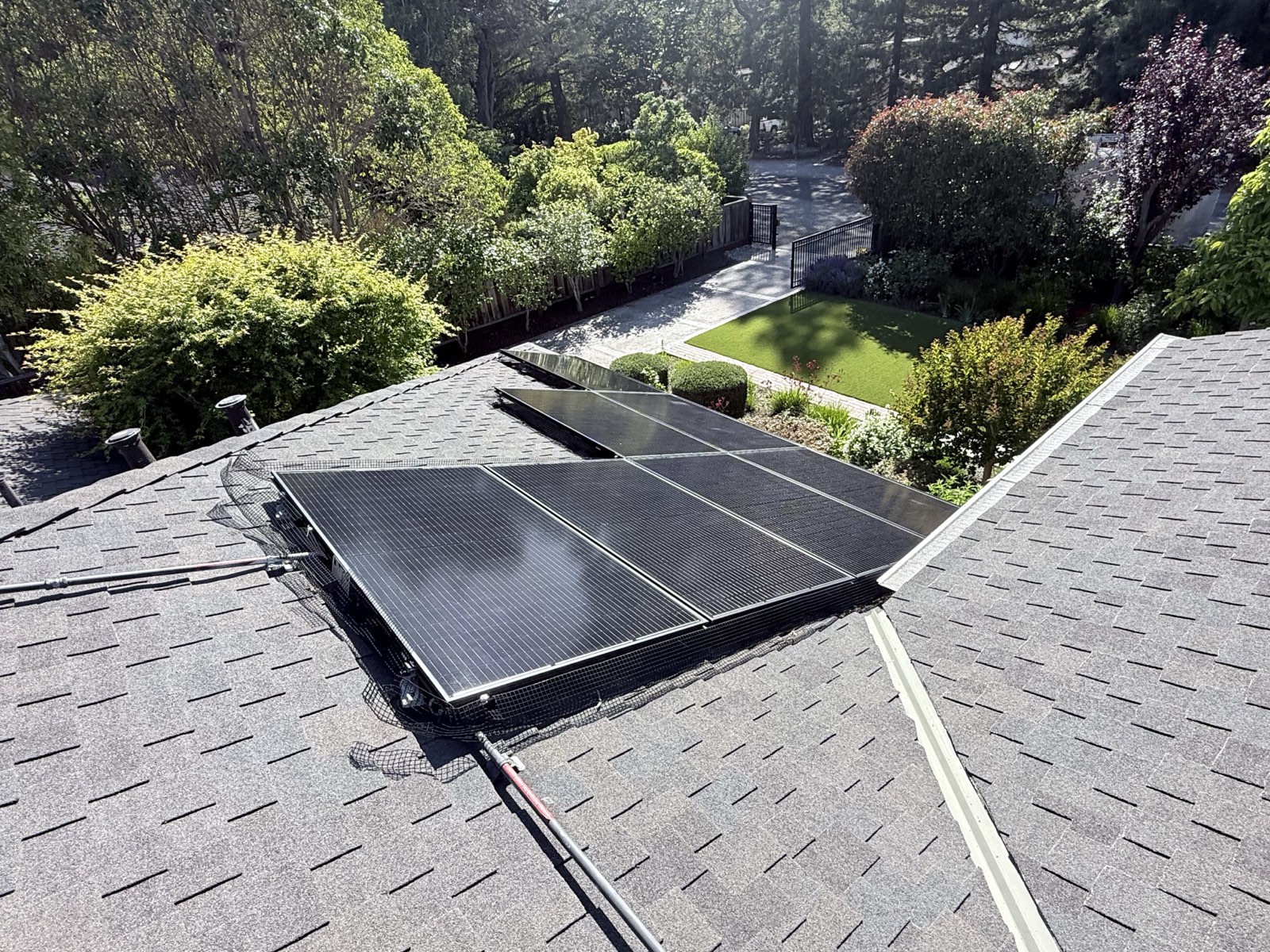 After — Menlo Park solar array after deionized water cleaning, no mineral spots
