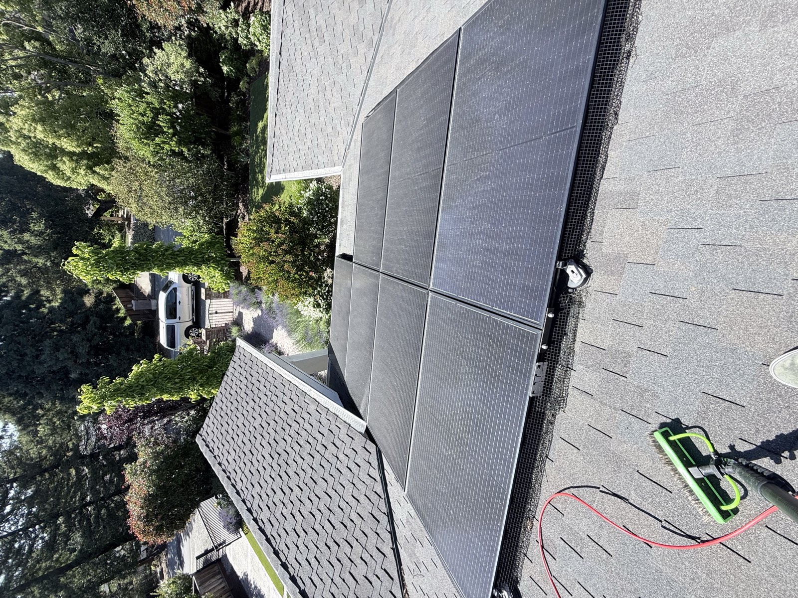 Before — Menlo Park solar panels with dust and bird droppings before cleaning
