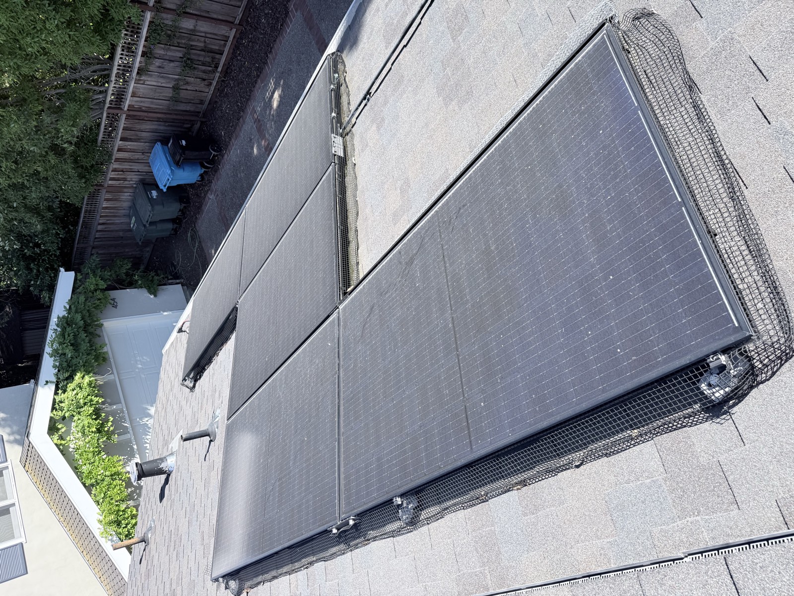 Before — Menlo Park solar panels with accumulated soiling before service