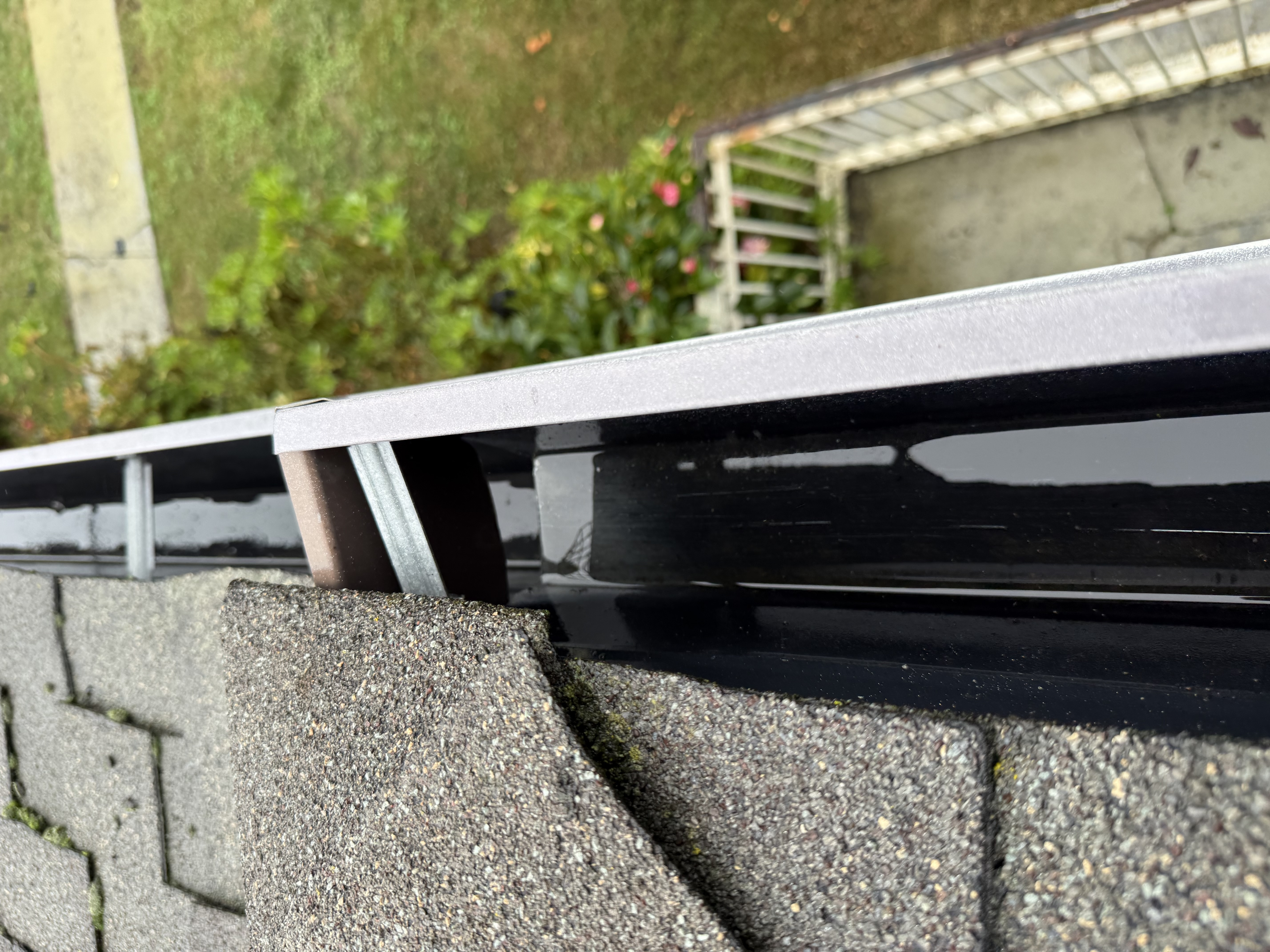 After — Oakland Hills gutters cleared and clean after service