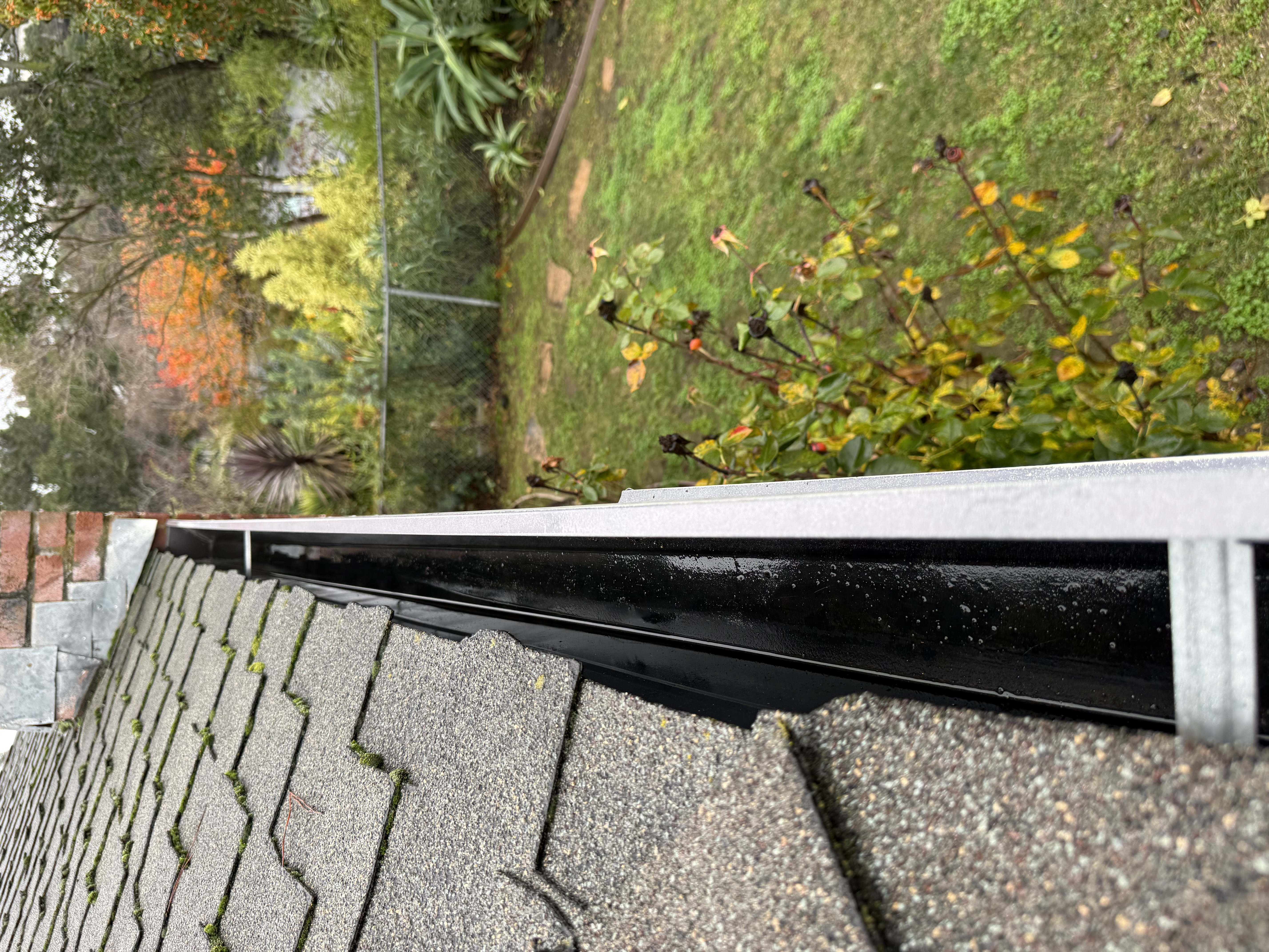After — Oakland Hills roof valley clean after debris removal