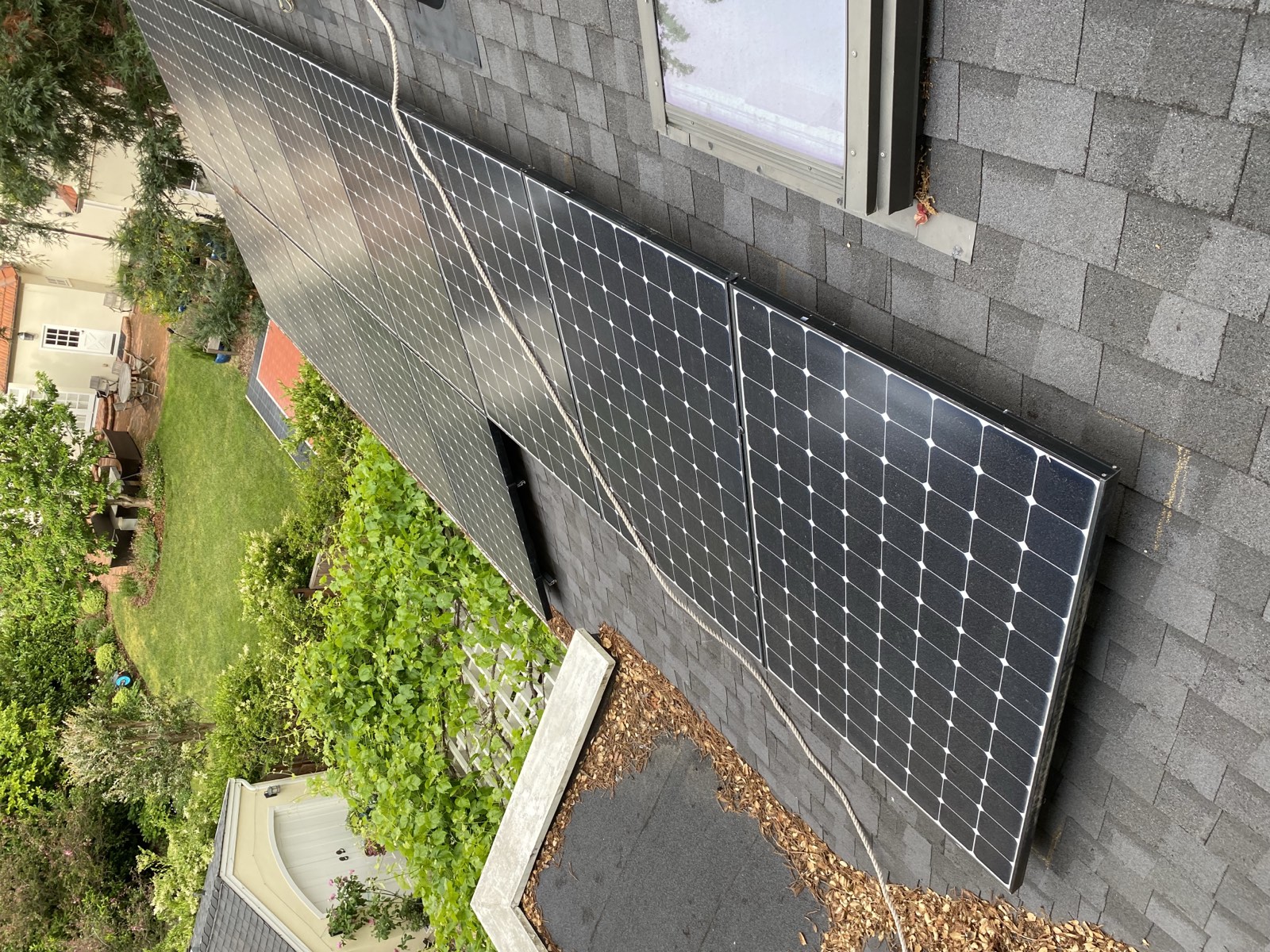 Before — nesting debris and droppings packed into an eave on our Palo Alto bird proofing job