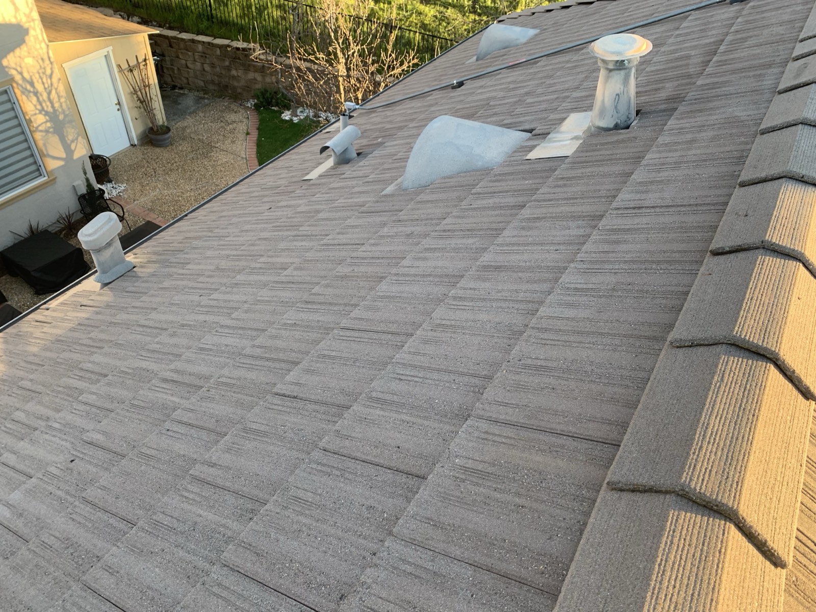 After — San Jose flat tile roof natural tile color restored
