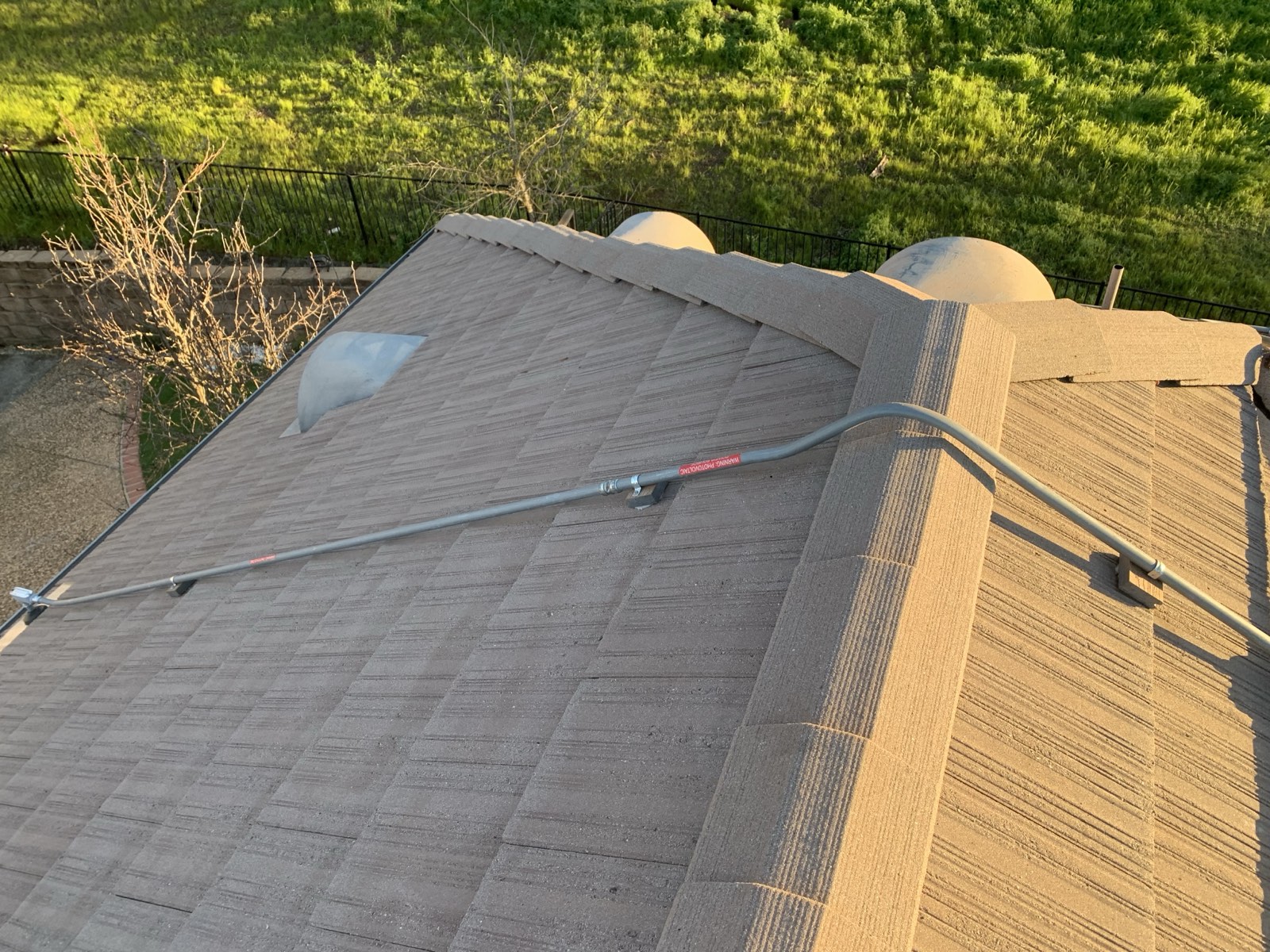 After — Wide view San Jose flat tile roof fully cleaned