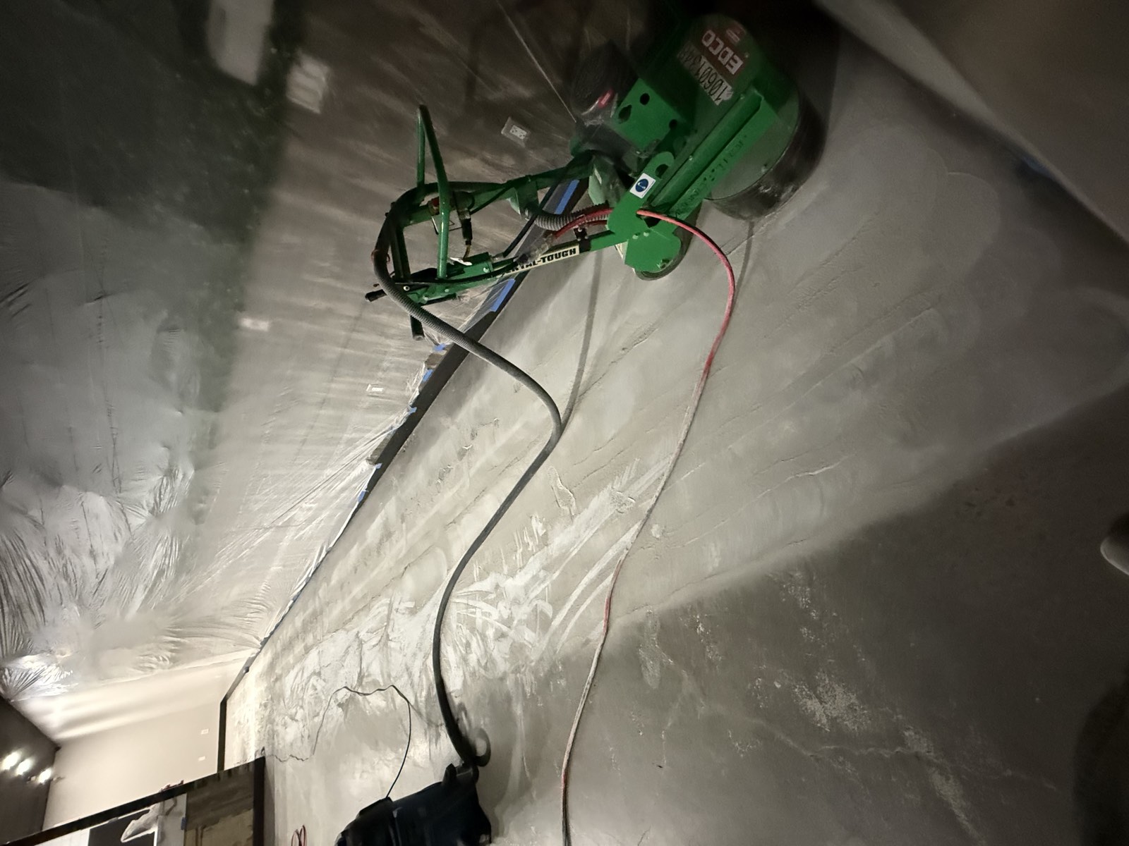 Before — San Jose slab in poor condition before solid color epoxy treatment