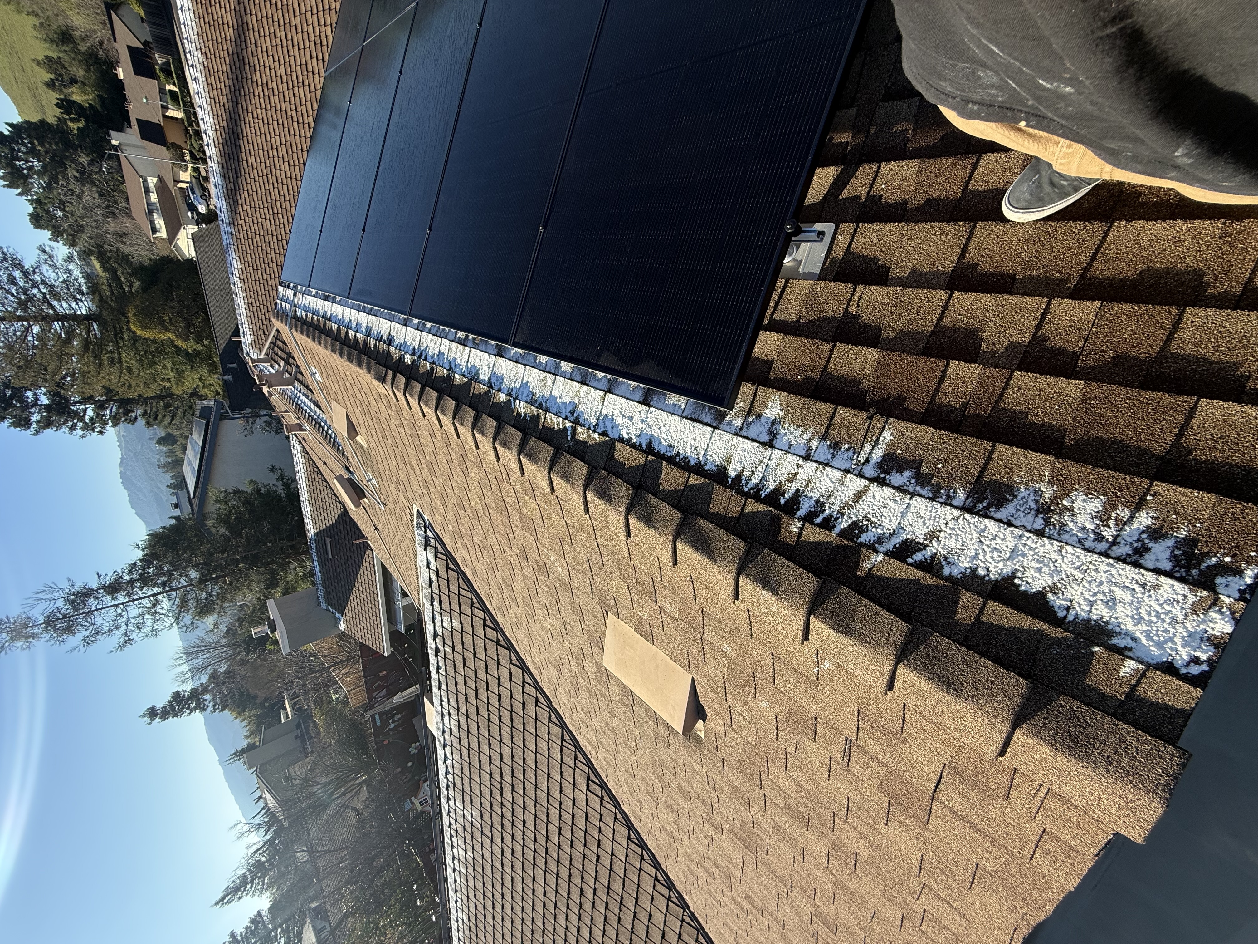After — San Ramon asphalt roof clean after treatment, black streaks gone