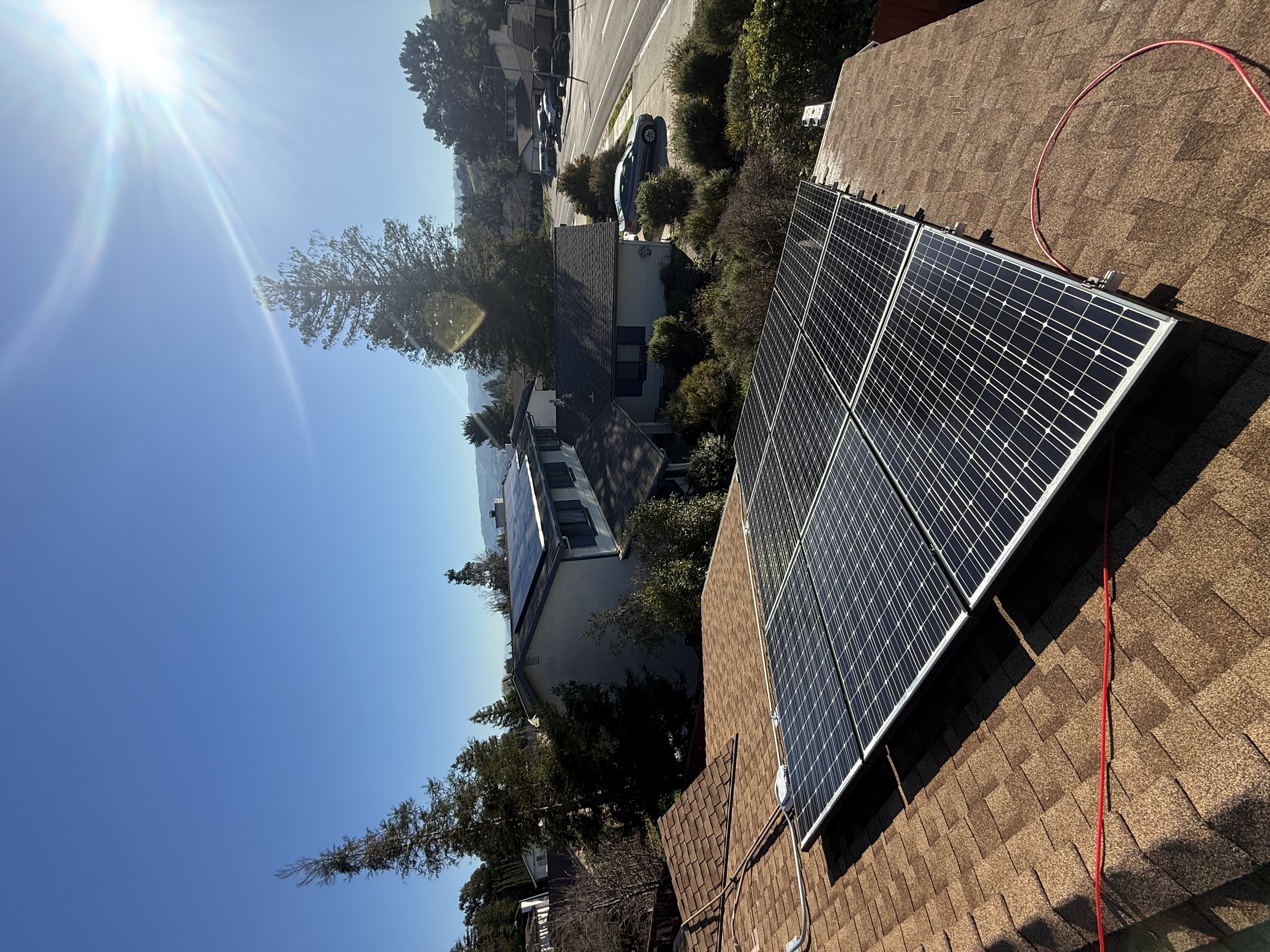 After — San Ramon solar array clean, no mineral spots