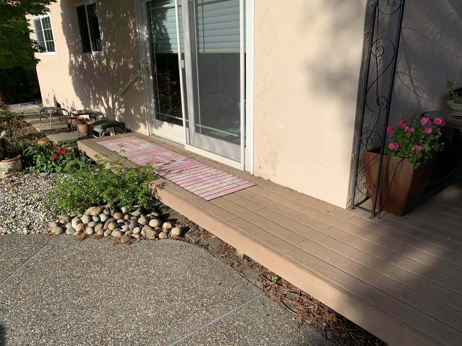 Before — Sunnyvale deck surface with heavy organic buildup