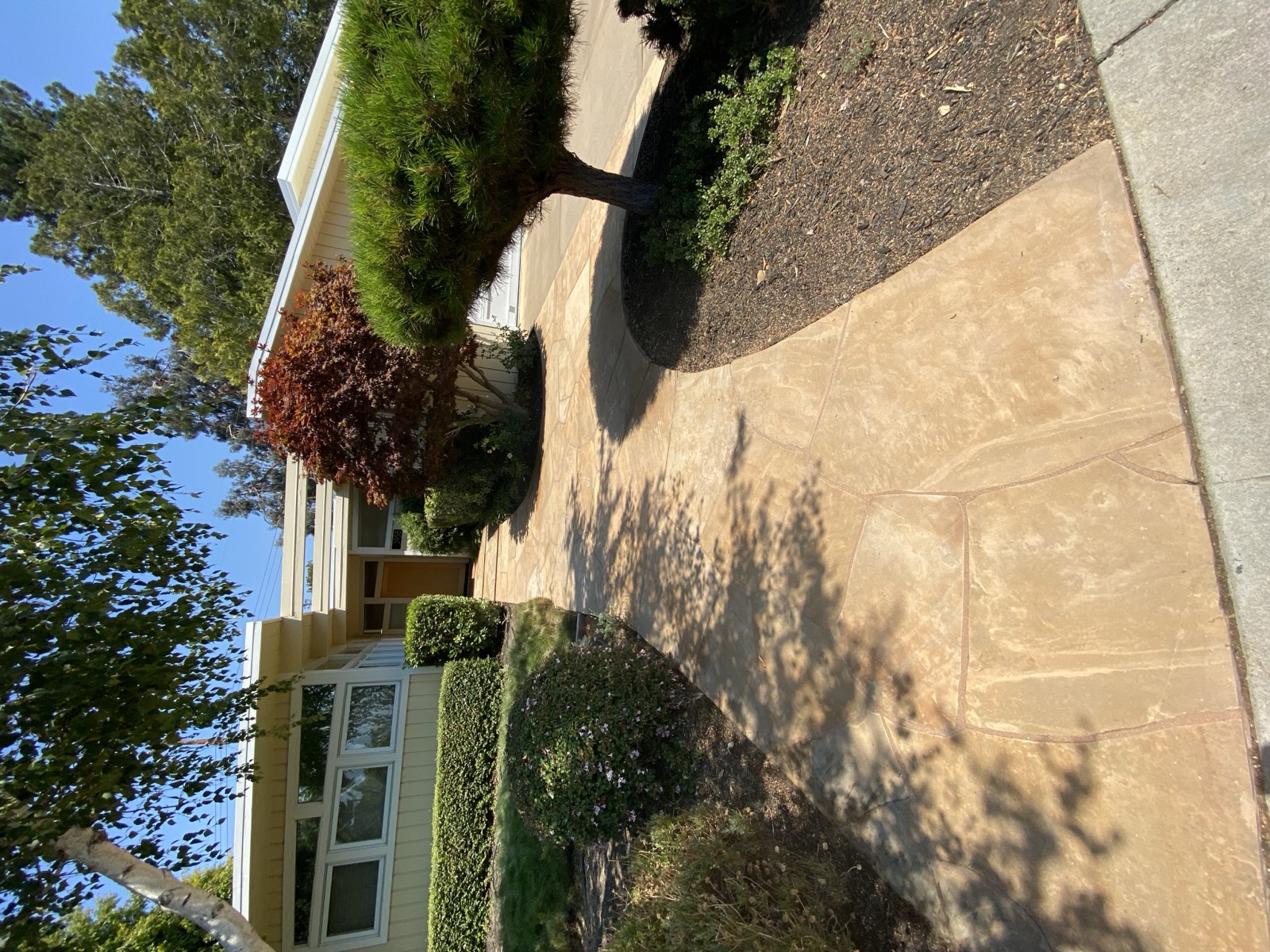 After — Sunnyvale driveway and flagstone surface cleaning complete
